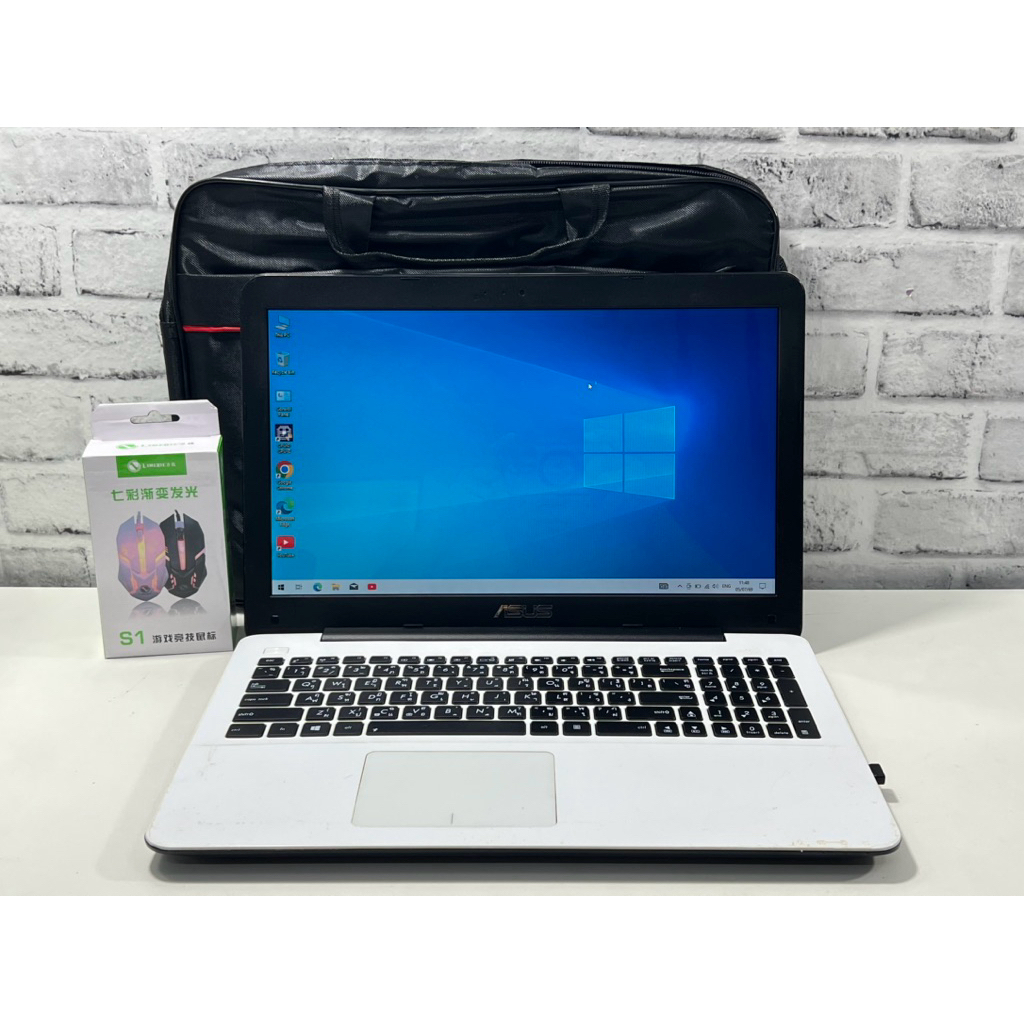 โน๊ตบุ๊คมือสอง Asus X555L I5 Gen5 SSD 120gb+HHD 500gb แรม 8gb NVIDIA GeForce 820M แบตเก็บไฟ สินค้ามี