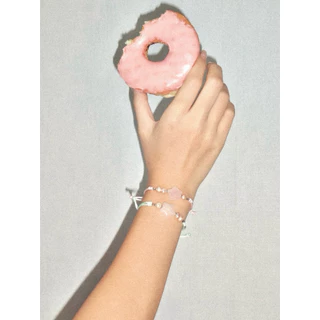nice try studio - Sweet Candy Silk Bracelet สร้อยข้อมือไหมถัก หินแท้รูปดาว