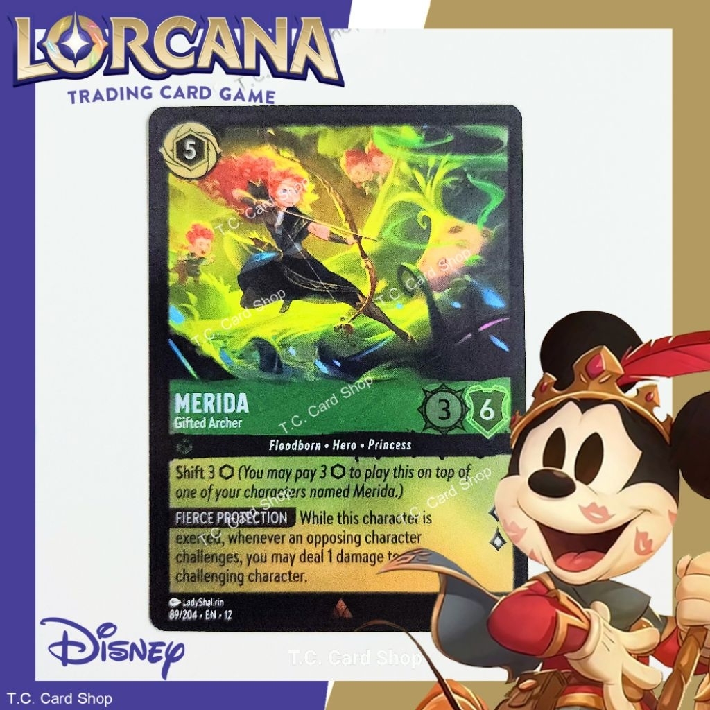Merida - Gifted Archer EN12 60/204 Rare (Wilds Unknown) - Disney Lorcana  (ดิสนีย์ ลอร์คาน่า)