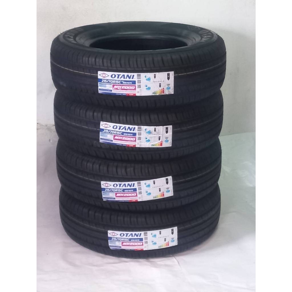 ยาง Otani MK2000 Size 215/70R15C  ยางนอก 4 เส้น ราคาสุดคุ้ม ( ขอบ15 ) ยางใหม่ / แถมจุ๊กยาง 4 ตัว / เ
