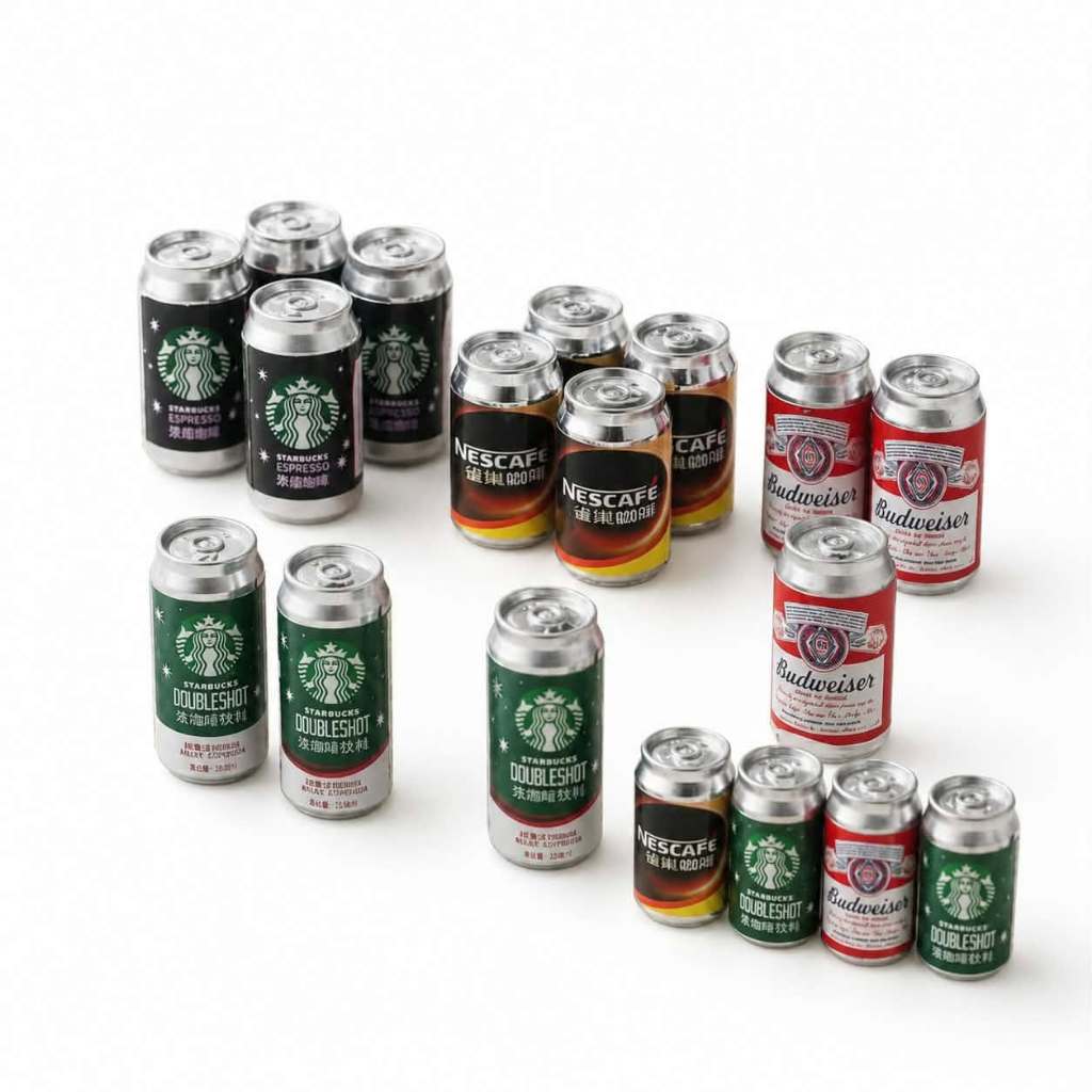j020 โมเดลกระป๋องจิ๋วของเล่นจำลอง เซ็ต10 ชิ้น