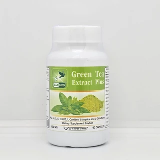 สารสกัดจากชาเขียว พลัส Green Tea Extract Plus ตรา บลูเบิร์ด 600 มิลลิกรัม 60 แคปซูล