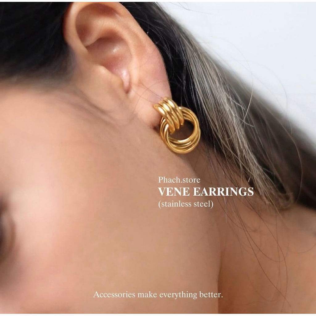 VENE EARRINGS — STAINLESS STEEL