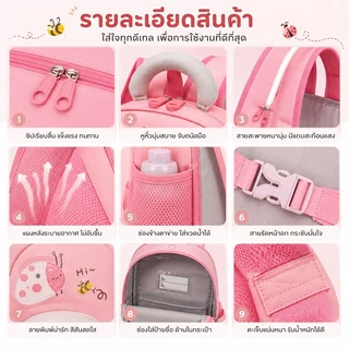 โรงเรียนอนุบาลกระเป๋าเป้สะพายหลังกระเป๋านักเรียนเด็กชายหญิงน้ำหนักเบากระเป๋าเป้สะพายหลังน่ารัก