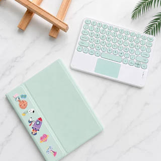 【แป้นพิมพ์ภาษาไทย】ด้วยเคสคีย์บอร์ด, เคส และคีย์บอร์ด for ไอแพด Air6 Air7 air4 Air5 gen11 gen9 gen8/7/6 Pro11เคสหนังซิลิโ