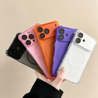 เคสซิลิโคนเหลวแม่เหล็ก iPhone 16/15/14/13 Pro Max ปกป้องกล้องและแม่เหล็กแน่น 17 pro max 16plus 14plus 15plus 17promax