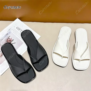 CAPUBEW รองเท้าแตะแบบผ่อนคลาย สำหรับผู้หญิง ใส่สบาย ระบายอากาศดี ดูเรียบง่ายและหรูหรา เหมาะสำหรับเดินเล่นกลางท้องทะเล#12