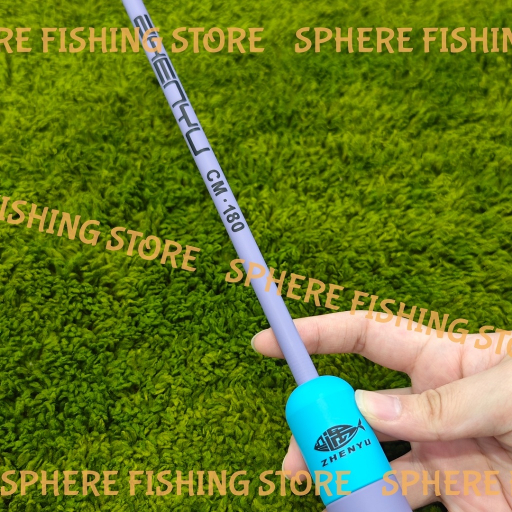 2026 คันเบ็ดกุ้งคาร์บอนใหม่สไตล์แคปซูลสีม่วง 1.8M (5.91โปร) เหมาะสำหรับฟาร์มกุ้ง ตกกุ้ง และตกปลาปลาเล็ก