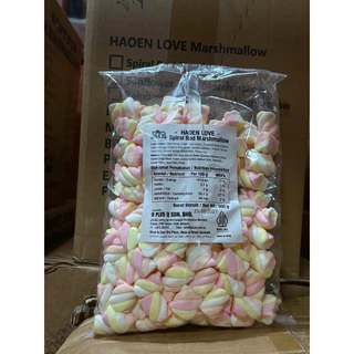 มัชเมโล่เกลียวชมพูเหลืองขาวขนาด500กรัม พร้อมส่ง