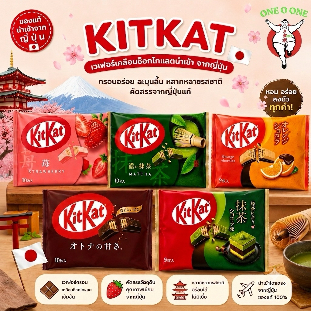 KitKat ซ็อคโกแลตนำเข้าจากญี่ปุ่น