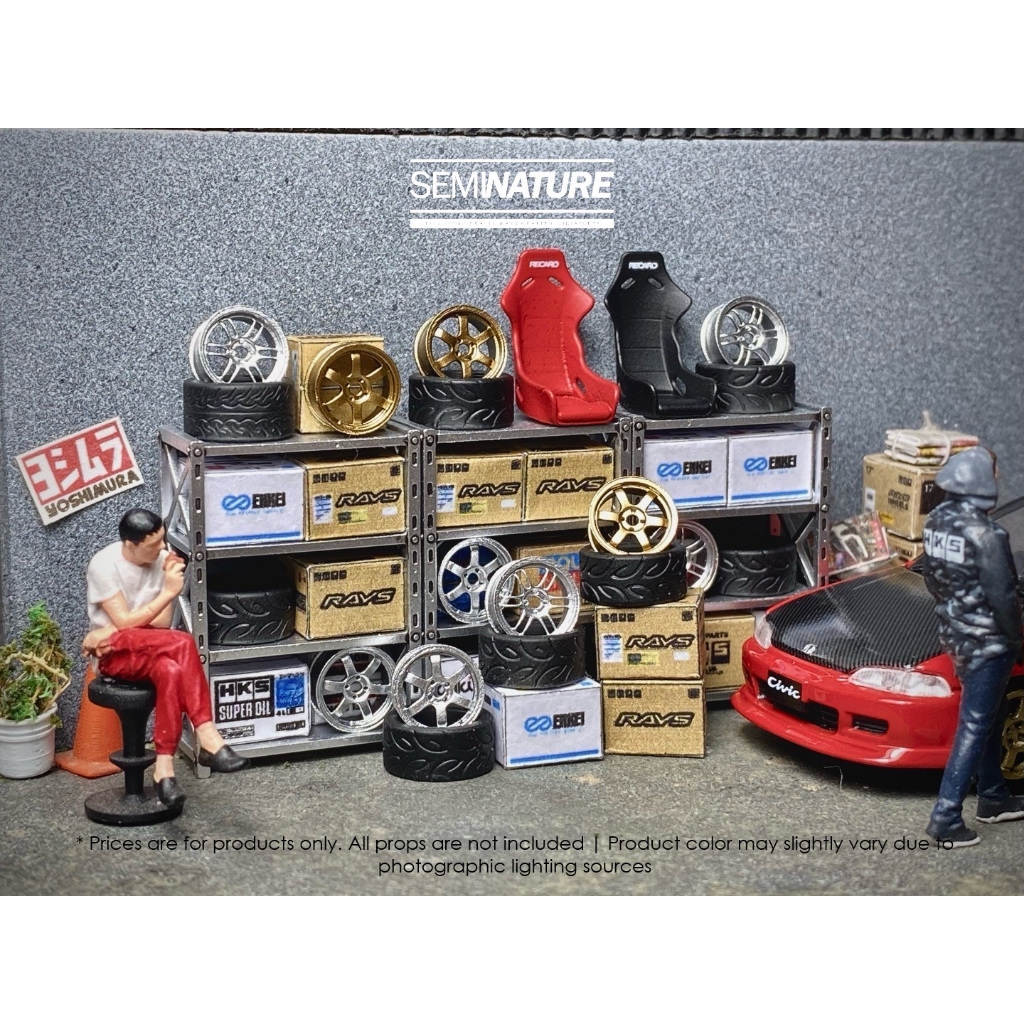 🇹🇭พร้อมส่ง♦️แบบใหม่‼️ชั้นอะไหล่สเกล 1/64 Garage shelf 1/64 scale! ขนาด 1/64 มี 5 แบบให้เ