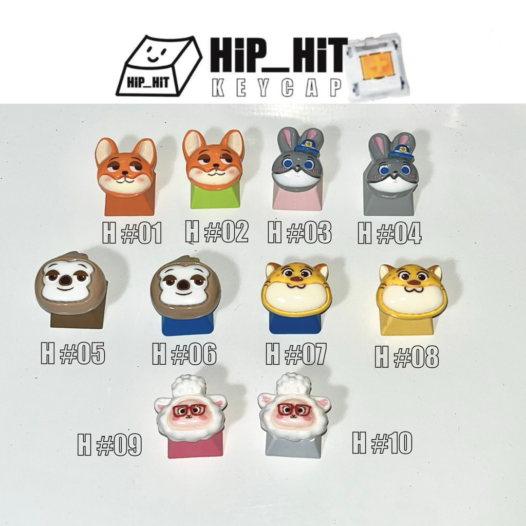 KEYCAP คีย์แคป ลายZoo โทรเปีย น่ารัก ตกแต่งคีย์บอร์ด