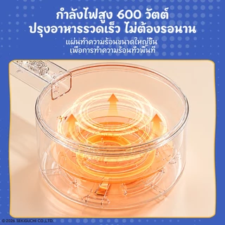Simplus × Monchhichi หม้อไฟฟ้า 1.8 ลิตร ด้ามจับยาว 600W เคลือบไทเทเนียม–เซรามิก นึ่งบนต้มล่างในเครื่องเดียว DZGH012 MC