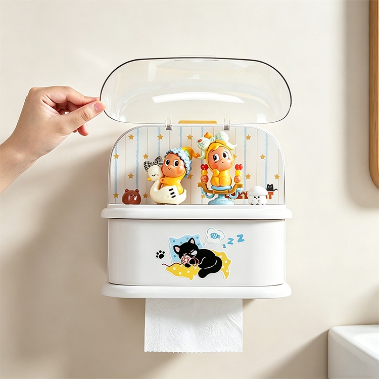 กล่องเก็บของอเนกประสงค์ Art toys กล่องทิชชู่ กล่องทิชชู่ติดผนัง