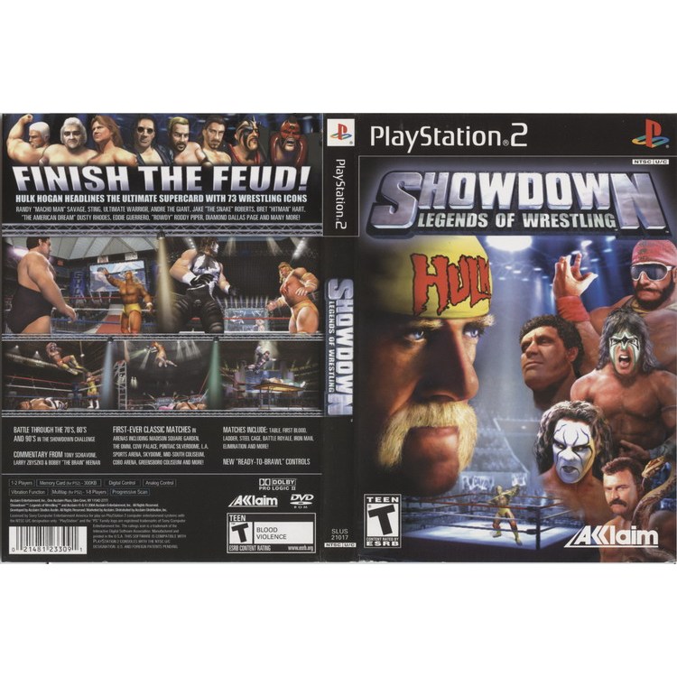 SHOWDOWN LEGENDS OF WRESTLING [PS2 US : DVD5 1 Disc]