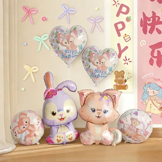 (สินค้าพร้อมส่งจากไทย) ลูกโป่งฟอยล์ ลูกโป่งการ์ตูน ตุ๊กตา Duffy and friend Lina bell stella lou กระต่าย Disney