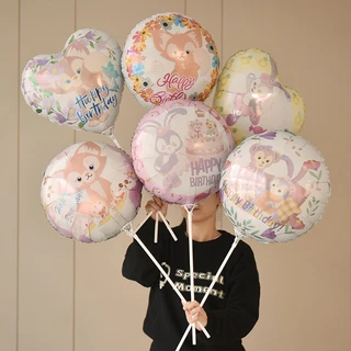 (สินค้าพร้อมส่งจากไทย) ลูกโป่งฟอยล์ ลูกโป่งการ์ตูน ตุ๊กตา Duffy and friend Lina bell stella lou กระต่าย Disney