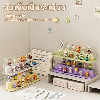 กล่องโชว์โมเดลอะคริลิกใส กันฝุ่นไม่เก็บฝุ่น เก็บฟิกเกอร์ตุ๊กตา ของสะสม ซ้อนกันได้สวยมินิมอล