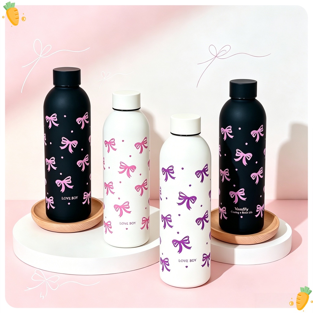 ถ้วยเก็บความร้อนสแตนเลส กระติกน้ำ กระบอกน้ำสูญญากาศ 500ml Water Bottle