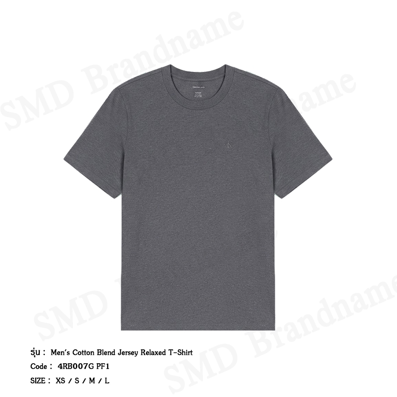 Calvin Klein Jeans เสื้อยืดคอกลมผู้ชาย รุ่น Men's Cotton Blend Jersey Relaxed T-Shirt Code: 4RB007G PF1