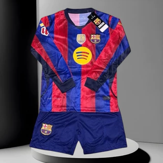 ชุดฟุตบอลเด็ก(แขนยาว) ชุดกีฬา 1 ชุดเสื้อพร้อมกางเกงพร้อมส่งเด็กผู้ชายเด็กผู้หญิง