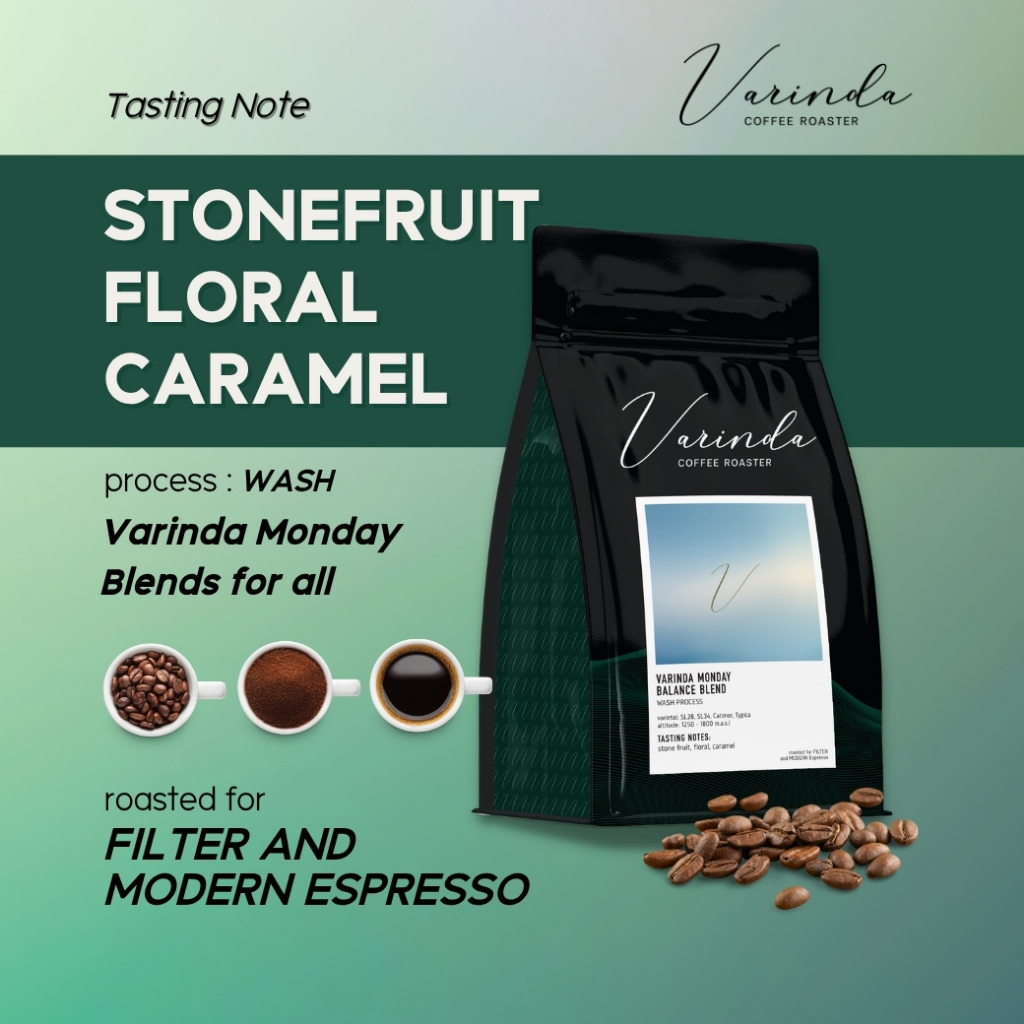 เมล็ดกาแฟดริป Varinda Monday คั่วอ่อน House Blend 200g | Varinda Coffee Roaster