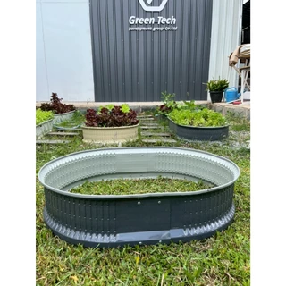 [รุ่นใหม่-มีผ้าใบHDPEรองพื้น]กระถางเมทัลชีทปลูกผัก ขนาดกว้าง65cmxยาว90cm
