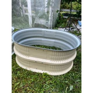 [รุ่นใหม่-มีผ้าใบHDPEรองพื้น]กระถางเมทัลชีทปลูกผัก ขนาดกว้าง65cmxยาว90cm