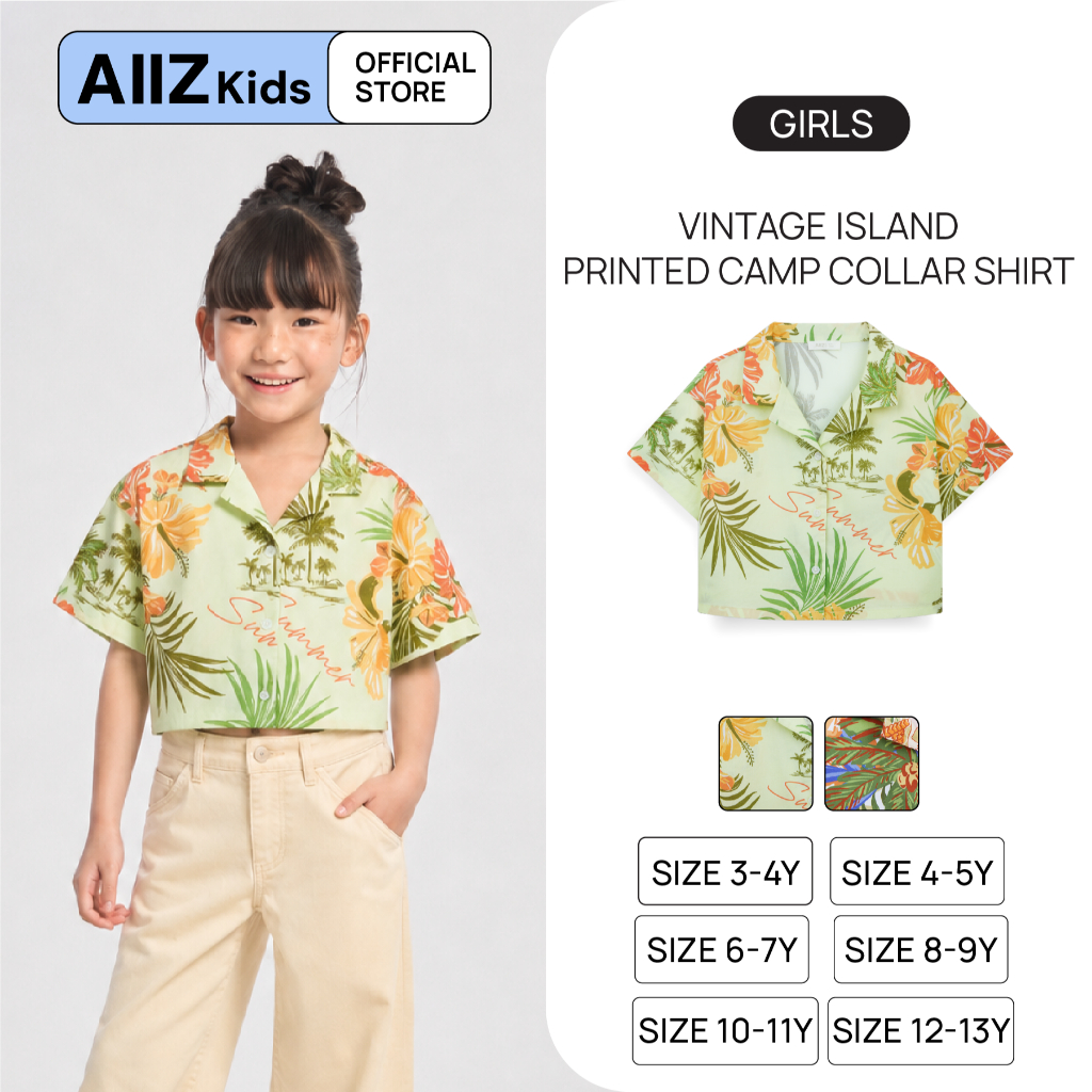 AIIZ (เอ ทู แซด) - AIIZ เสื้อเชิ้ตฮาวายเด็กผู้หญิง