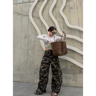 CAMODENIM JEANS ยีนส์ลายทหารขายาว jeansbypat