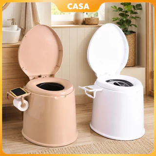 Casa โถส้วมเคลื่อนที่ ผู้สูงอายุ ผู้ป่วย แบบพกพา ระบายอุจจาระ สุขาเคลื่อนที่ นั่งสบาย ทนทาน ใช้ในบ้าน สะดวกสูง