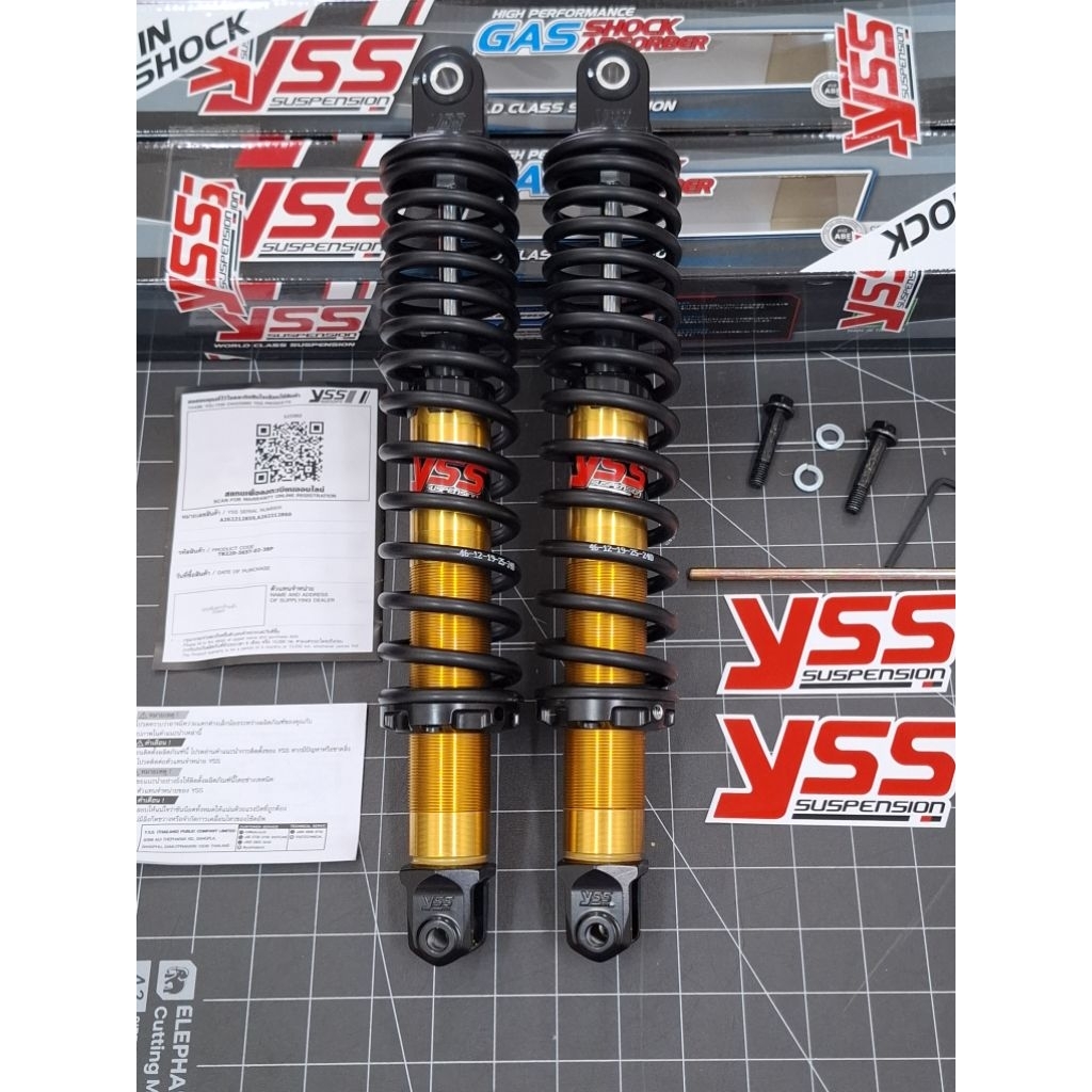 YSS โช้คหลัง PCX 160 DTG Plus โช๊คแก๊ส ปรับความนุ่มแข็งสปริงได้ ของแท้ YSS thailand