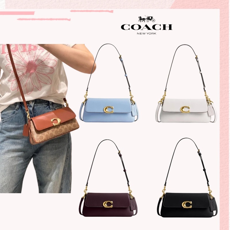 ของแท้COACH Jet 25 กระเป๋าหนัง ซิปเปิด-ปิด สะพายข้าง