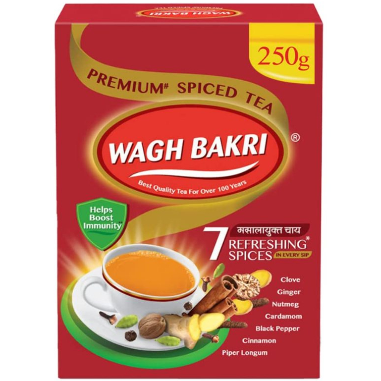 WAGH BAGH PREMIUM SPICED TEA MASALA  TEA BOX 250G