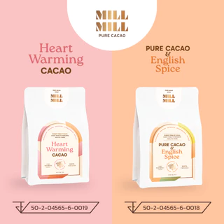 คละ Mill Mill Heart warming + English Spice คาเคาผมสเครื่องเทศ 5 ชนิด คาเคา บริสุทธิ์100% คาเคา แมส โกโก้ แมส cacao mass