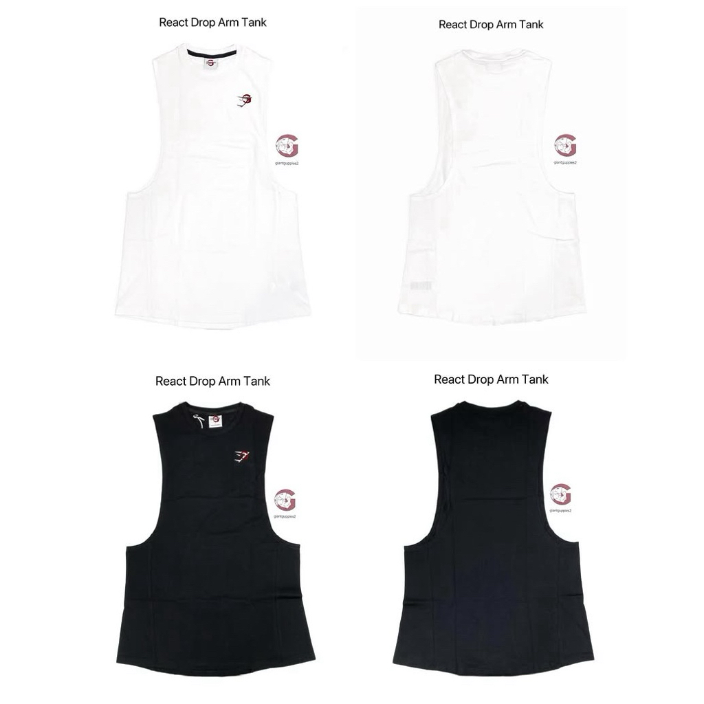Gymshark ของแท้100% พร้อมส่ง React Drop Arm Tank