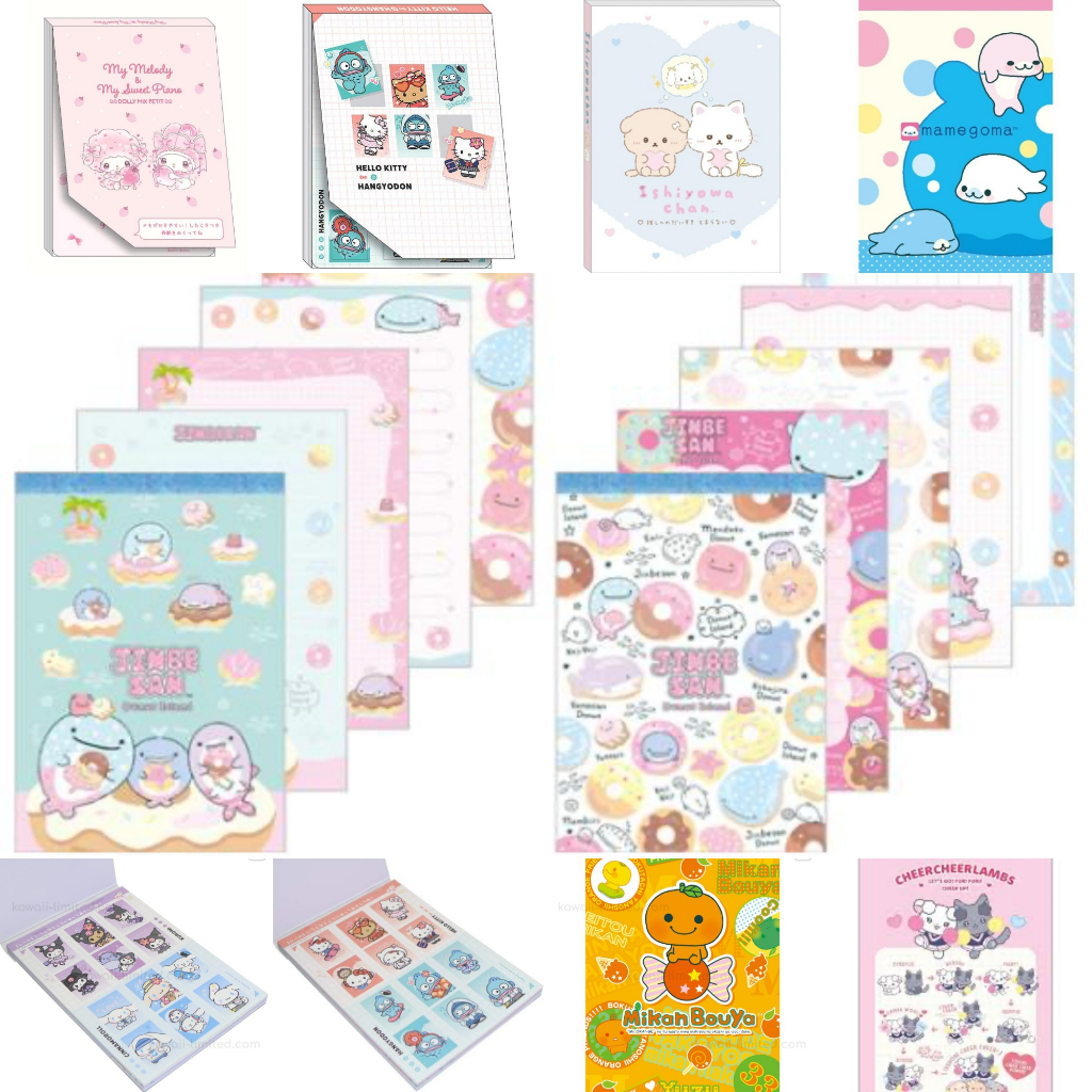 (แท้ญี่ปุ่น 100%) สมุดฉีก ขนาด A6 สุดน่ารัก ลายใหม่จาก Japan