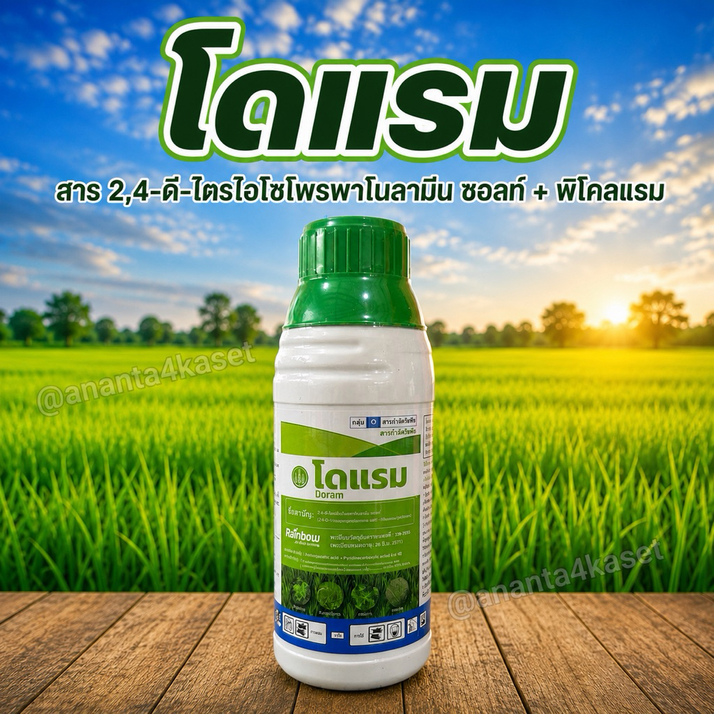 โดแรม สารกำจัดวัชพืช 2,4-ดี-ไตรไอโซโพรพาโนลามีน ซอลท์ + พิโคลแรม