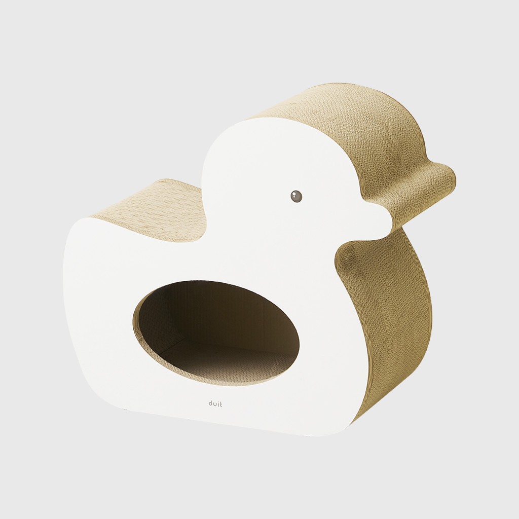 Duit Play Duck บ้านแมวลับเล็บทรงเป็ด 3in1 นอนได้-ซ่อนได้-ลับเล็บได้ | ที่ลับเล็บแมว บ้านแมว คอนโดแมว แบรนด์เกาหลี