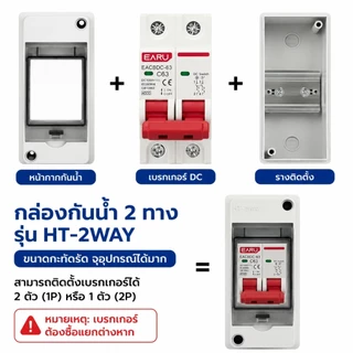 ตู้คอนซูมเมอร์ ตู้เปล่า กันน้ำ IP65 ยูนิต กล่องเบรกเกอร์ Breaker มีฝาปิดแบบใส กล่องไฟ Consumer