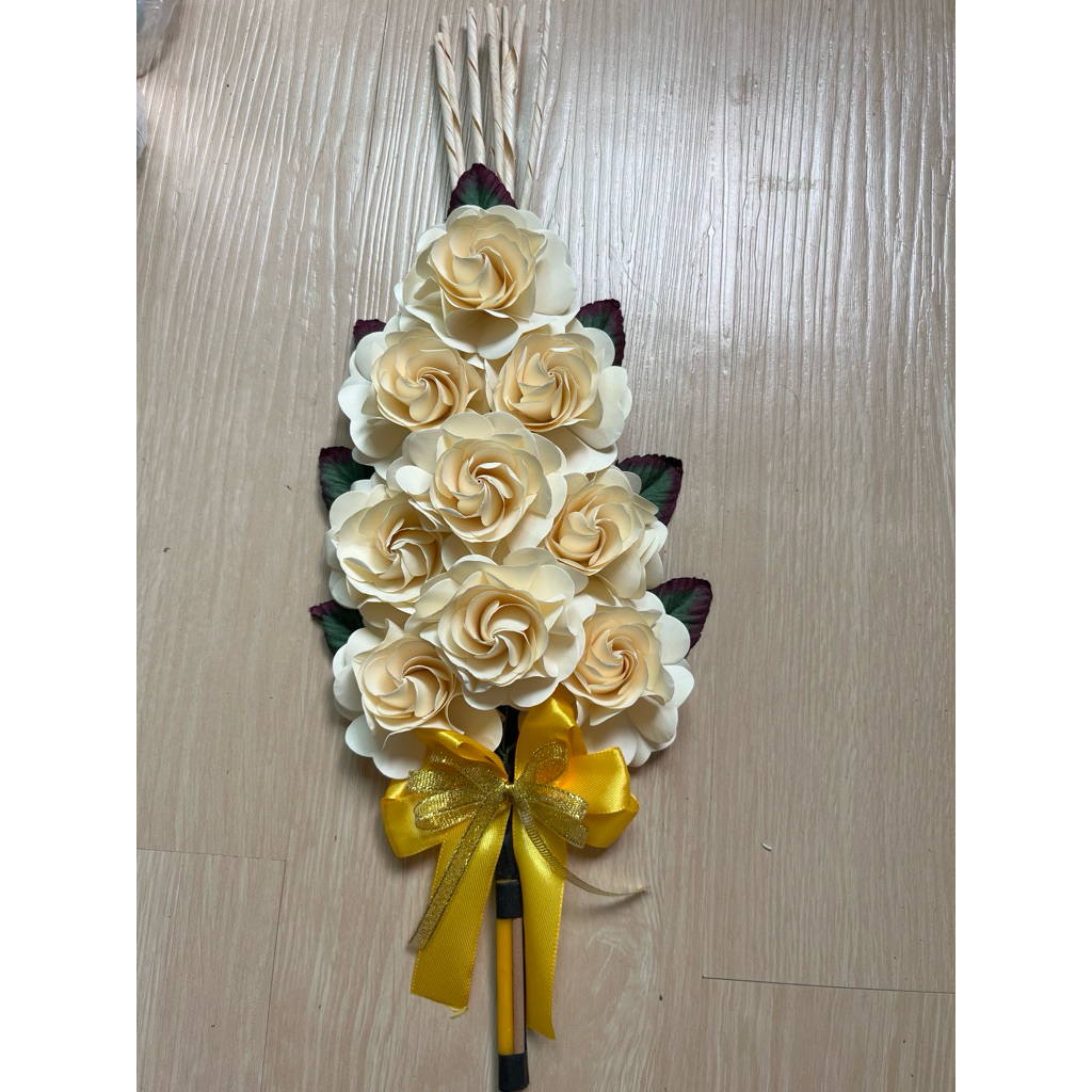 ช่อเชิญ9กุหลาบ(5ช่อ)สินค้าพร้อมส่ง