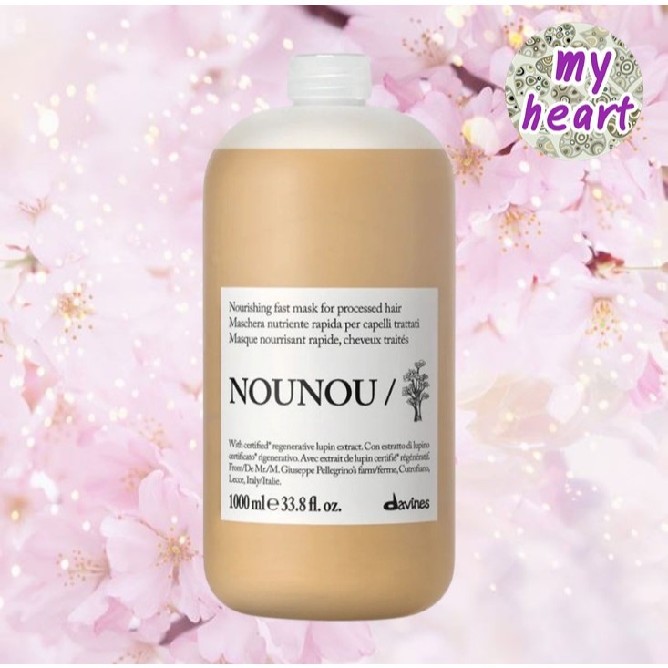 Davines Nounou Hair Mask 1000 ml​  ทรีทเม้นท์สำหรับผมเสีย และเคมีซ้ำซ้อน