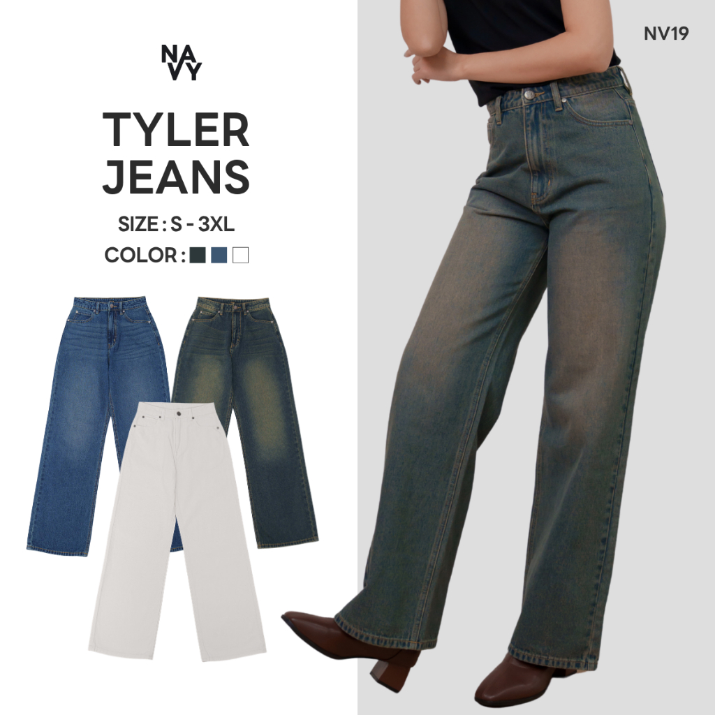 NV019 - Tyler Jeans กางเกงยีนส์ทรงกระบอกกลาง