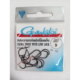 ตัวเบ็ด Gamakatsu อิเซอะมาแบบบิดกับที่ล็อคเอ็น ขอเบ็ดกามา17216