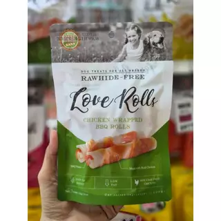 8972 LOVE ROLL / ขนมสุนัข ขนมหมา เลิฟ โรล ขนมขบเคี้ยวสำหรับสุนัข 7 ชิ้น ***1แถม 138บาท