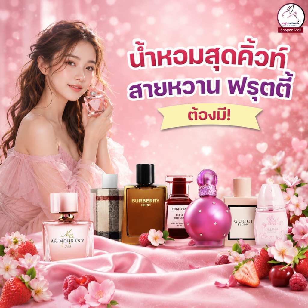 น้ำหอมสีชา [สายหวาน / ฟรุ๊ตตี้] หวานใส วัยเรียนยอดฮิต หอมหวาน ติดทน สีชาออยล์ Seecha oil perfume ขนาด 50 ml
