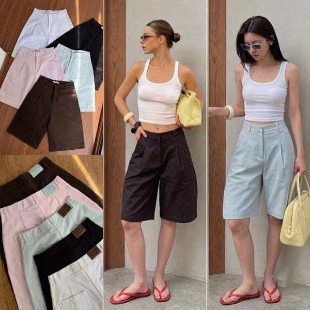 Jorts shorts กางเกงขาสั้นผ้ายีนส์นุ่มทรงจอร์จ