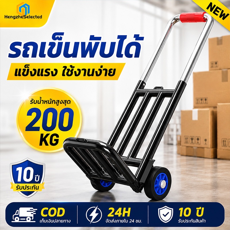 【HOT SELA】รถเข็น 2ล้อ/3ล้อ รถเข็นพับได้ รถเข็นของ Cart รถเข็นอเนกประสงค์ ยืดได้ ล้อ PU/ล้อยาง พกพาสะดวก