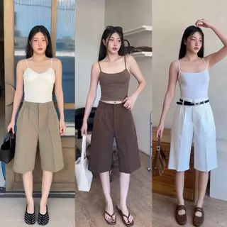 Double - DBCHU01 Japanese Jort Shorts กางเกงขา 5 ส่วน ผ้าญี่ปุ่น