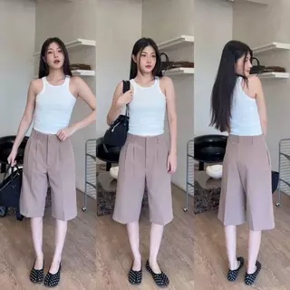 Double - DBCHU01 Japanese Jort Shorts กางเกงขา 5 ส่วน ผ้าญี่ปุ่น